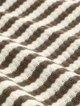 Pantalon en maille large - olive white stripe - Vue de la matière