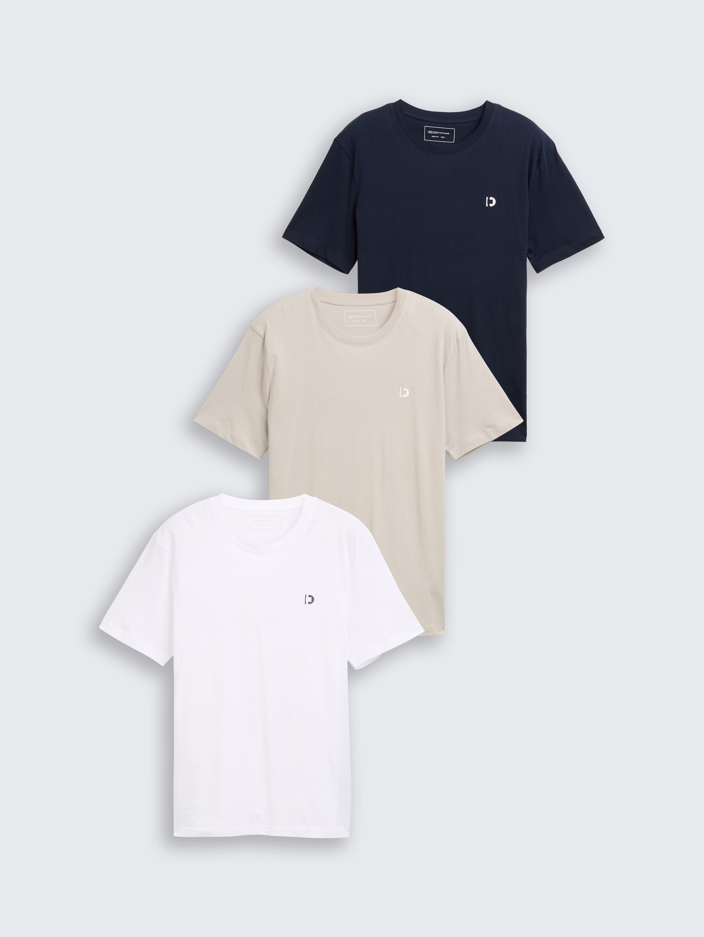 T-shirts en pack de 3 - White - Vue de face du produit