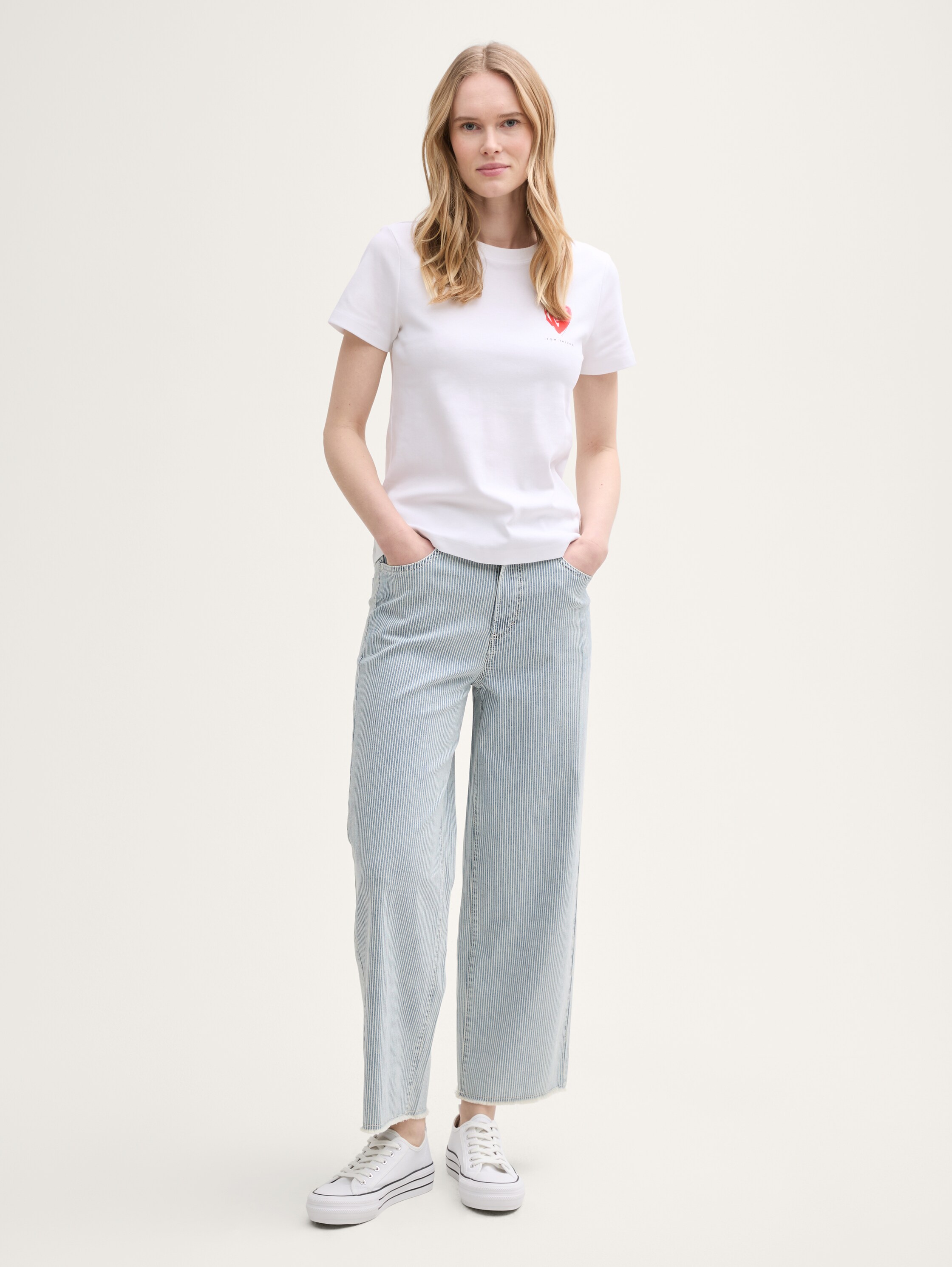 T-Shirt mit Print - white - 