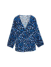Geselecteerd, Blouse met V-hals door Tom Tailor, blauw