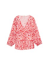 Niet geselecteerd, Blouse met V-hals door , wit