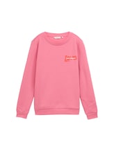 Ausgewählt, Loose Fit Sweatshirt mit Print von Tom Tailor, rosa