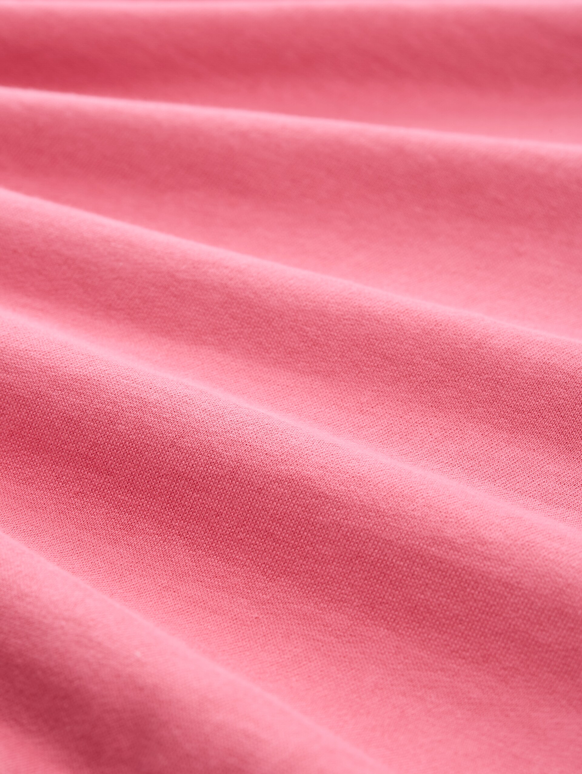 Loose Fit Sweatshirt mit Print - Bright Rose - Material-Ansicht