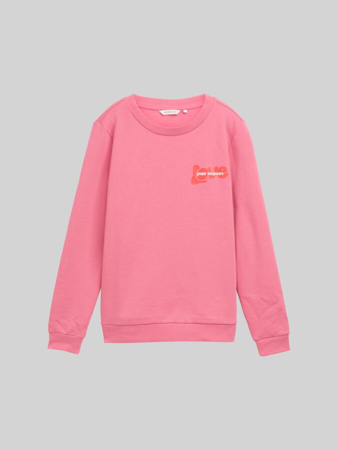 Loose Fit Sweatshirt mit Print von Women, Bright Rose