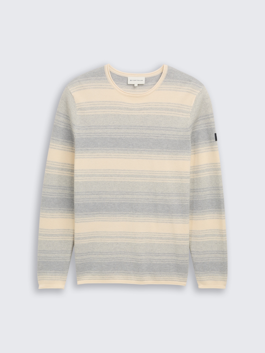 Strickpullover im Streifenmuster - grey white stripe