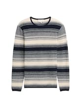 Geselecteerd, Gebreide trui met streeppatroon door Tom Tailor, wit