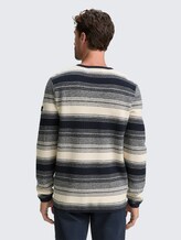 Strickpullover im Streifenmuster - off white navy stripe
