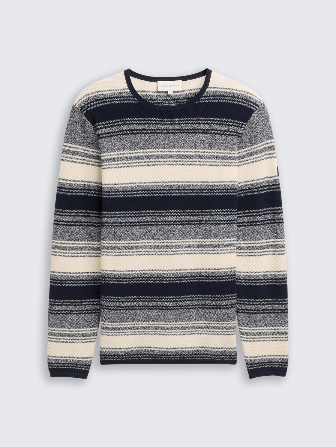 Strickpullover im Streifenmuster - off white navy stripe
