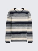 Strickpullover im Streifenmuster - off white navy stripe