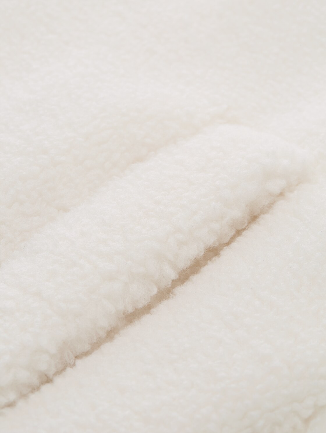 Loose Fit Teddy Jacke - light cream beige - Produkt-Detail-Ansicht