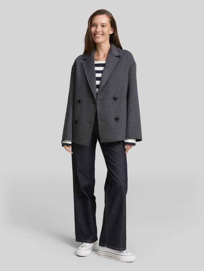 Cabanjacke mit Wollanteil von Women, dark anthra melange