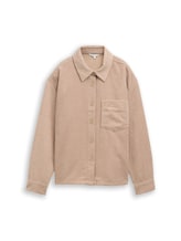 Selected, Boxy fit corduroy blouse by Tom Tailor, brown