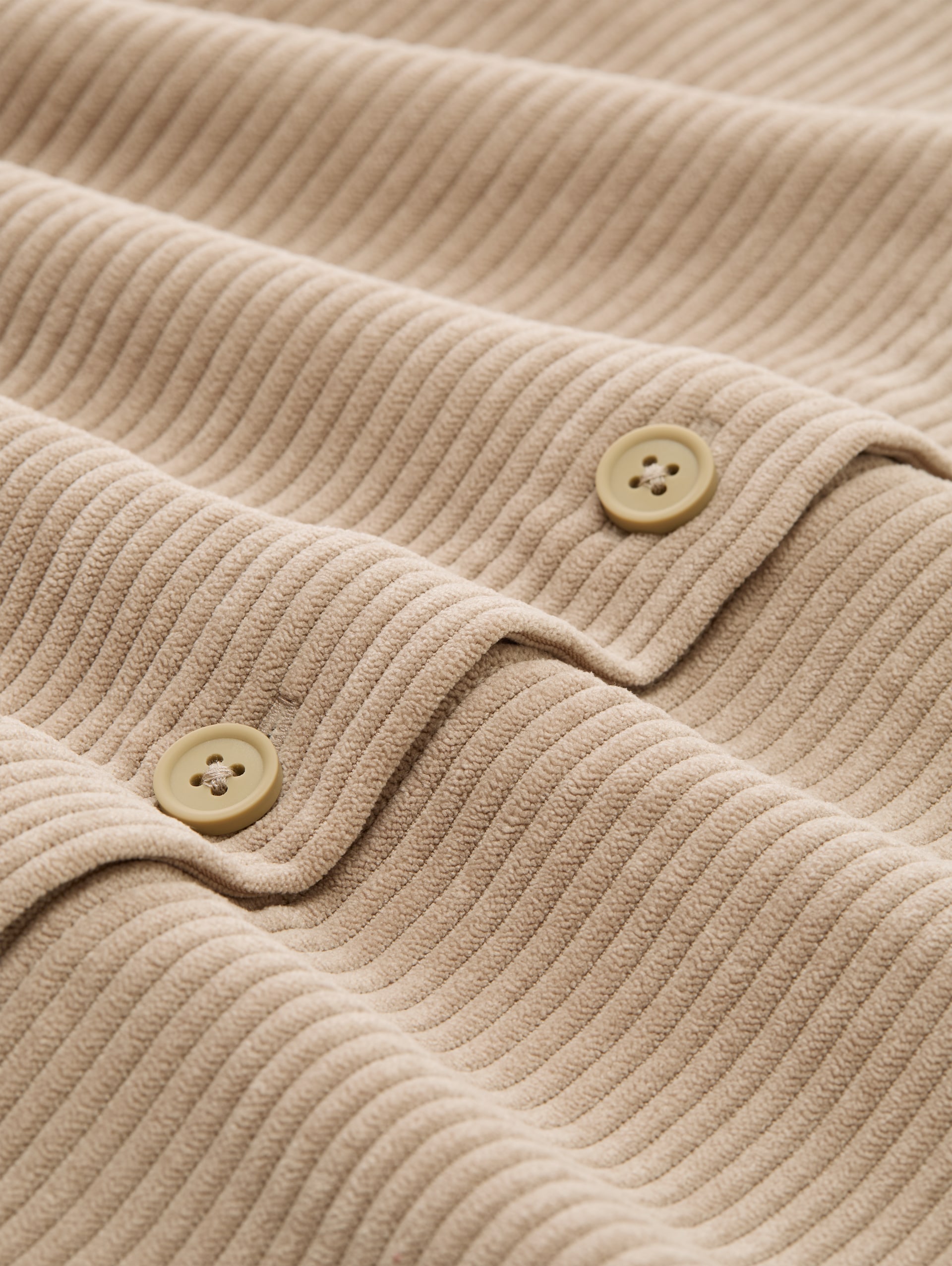 Boxy Fit Cordbluse - tan brown - Material-Ansicht