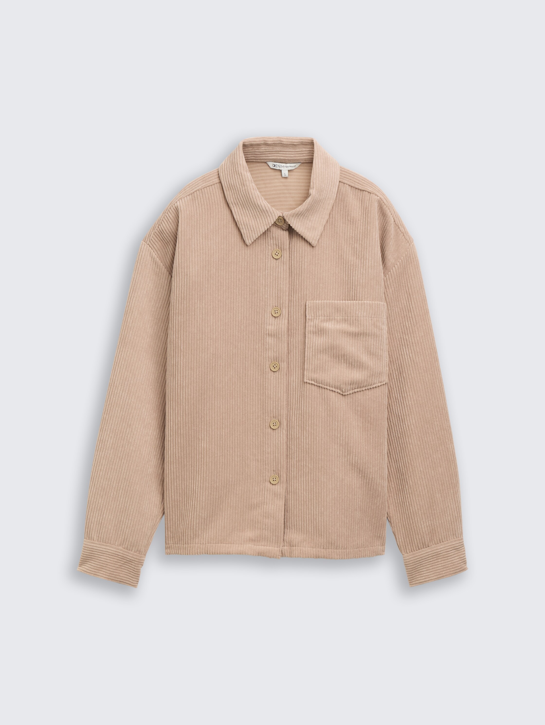 Boxy Fit Cordbluse - tan_brown - 