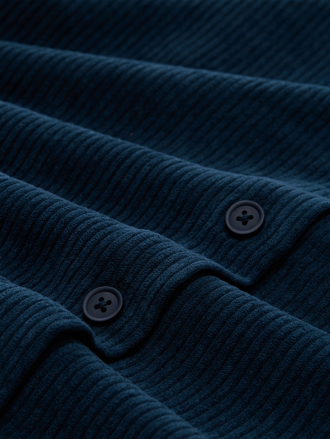 Boxy Fit Cordbluse - dark sea petrol - Material-Ansicht