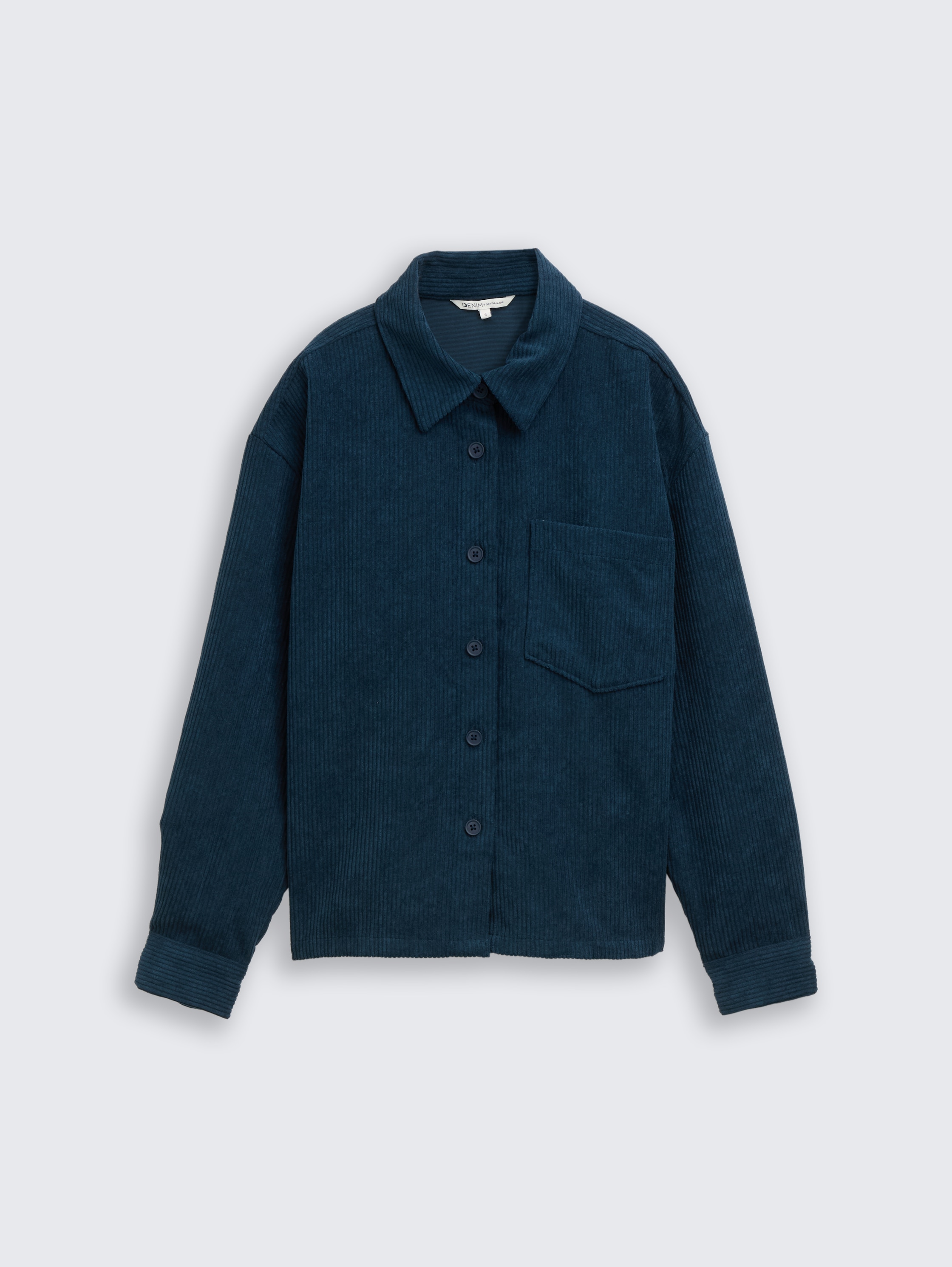 Boxy Fit Cordbluse - dark_sea_petrol - 