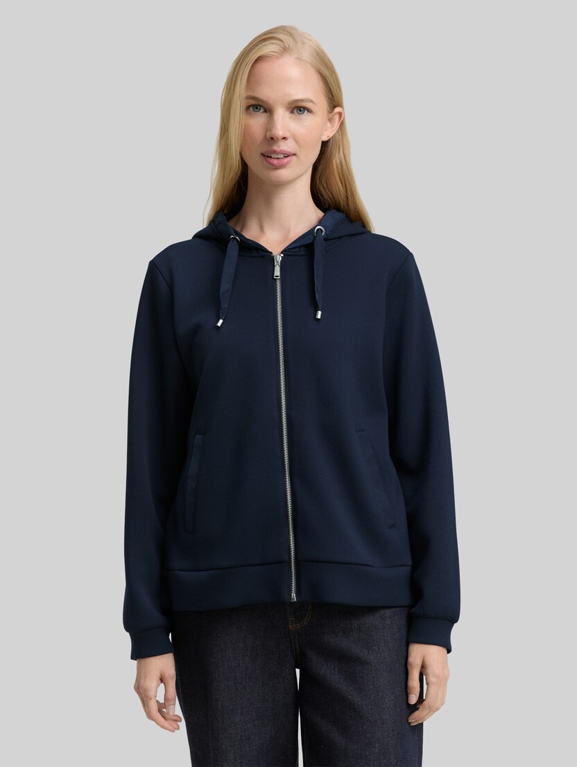 Hoodie Sweatjacke aus Scuba von Women, sky captain blue