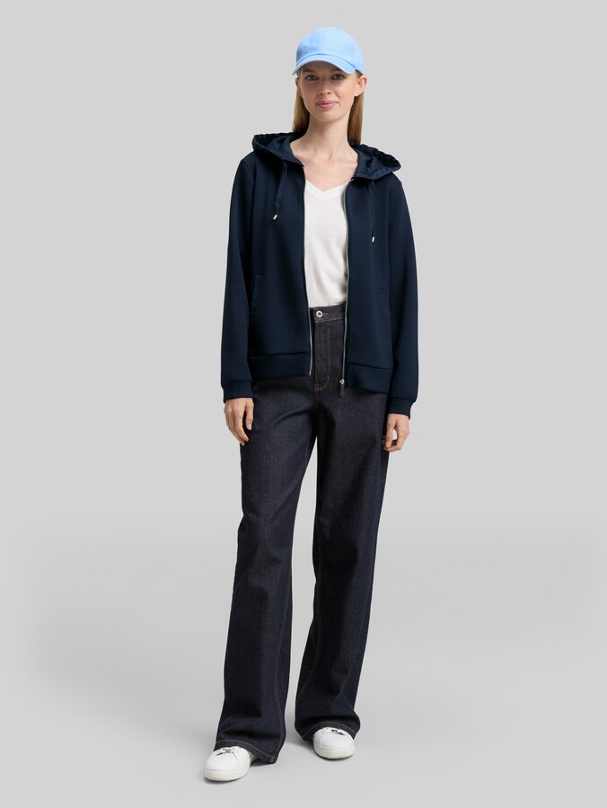 Hoodie Sweatjacke aus Scuba von Women, sky captain blue