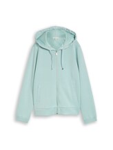 Ausgewählt, Hoodie Sweatjacke aus Scuba von Tom Tailor, blau