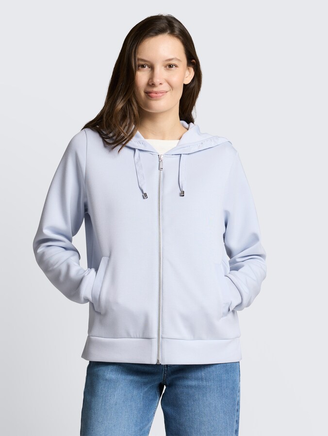 Scuba hooded sweatshirt by Women, soft dusty blue