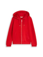 Sélectionné, Veste sweat à capuche en scuba par Tom Tailor, rouge