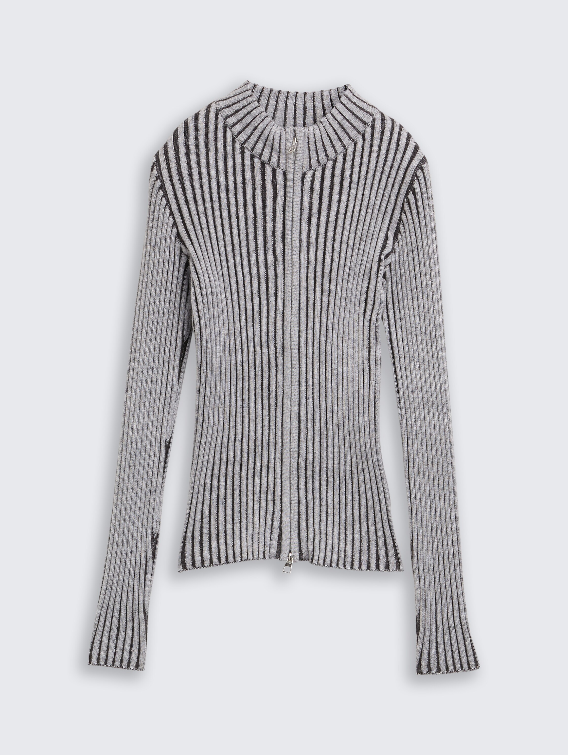 Cardigan mit Reißverschluss - coal grey