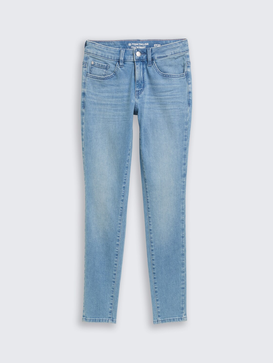 TTLUCIE SKINNY Jeans - Light Stone Blue Denim - Vorder-Produkt-Ansicht
