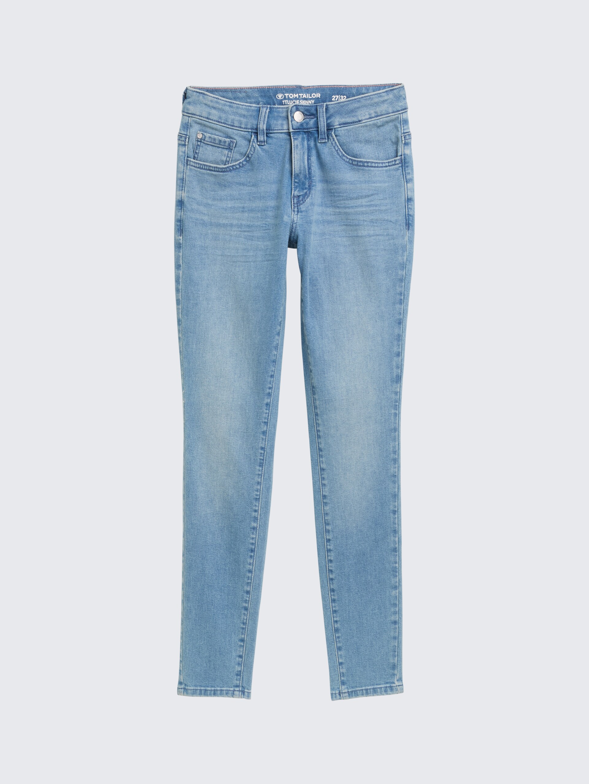 TTLUCIE SKINNY Jeans - Light Stone Blue Denim - Vorder-Produkt-Ansicht
