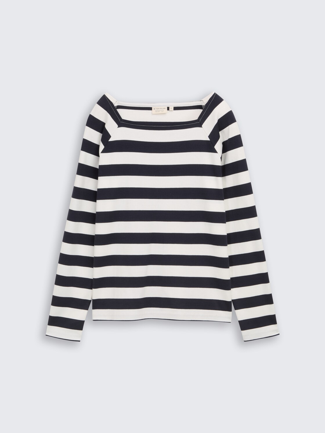 Langarmshirt mit Streifenmuster - lunar eclipse offwhite stripe - Vorder-Produkt-Ansicht