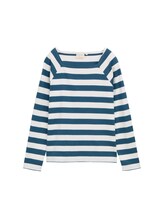 Ausgewählt, Langarmshirt mit Streifenmuster von Tom Tailor, blau