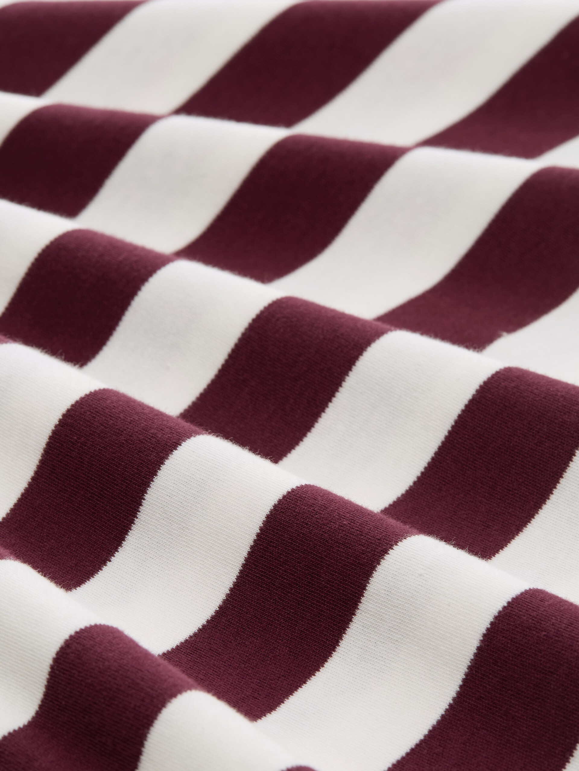Langarmshirt mit Streifenmuster - bordeaux offwhite stripe - Material-Ansicht