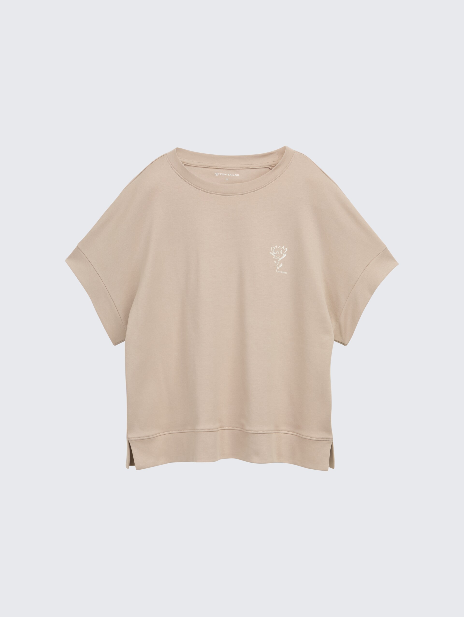 Loose Fit T-Shirt mit Print - soft taupe grey - Vorder-Produkt-Ansicht