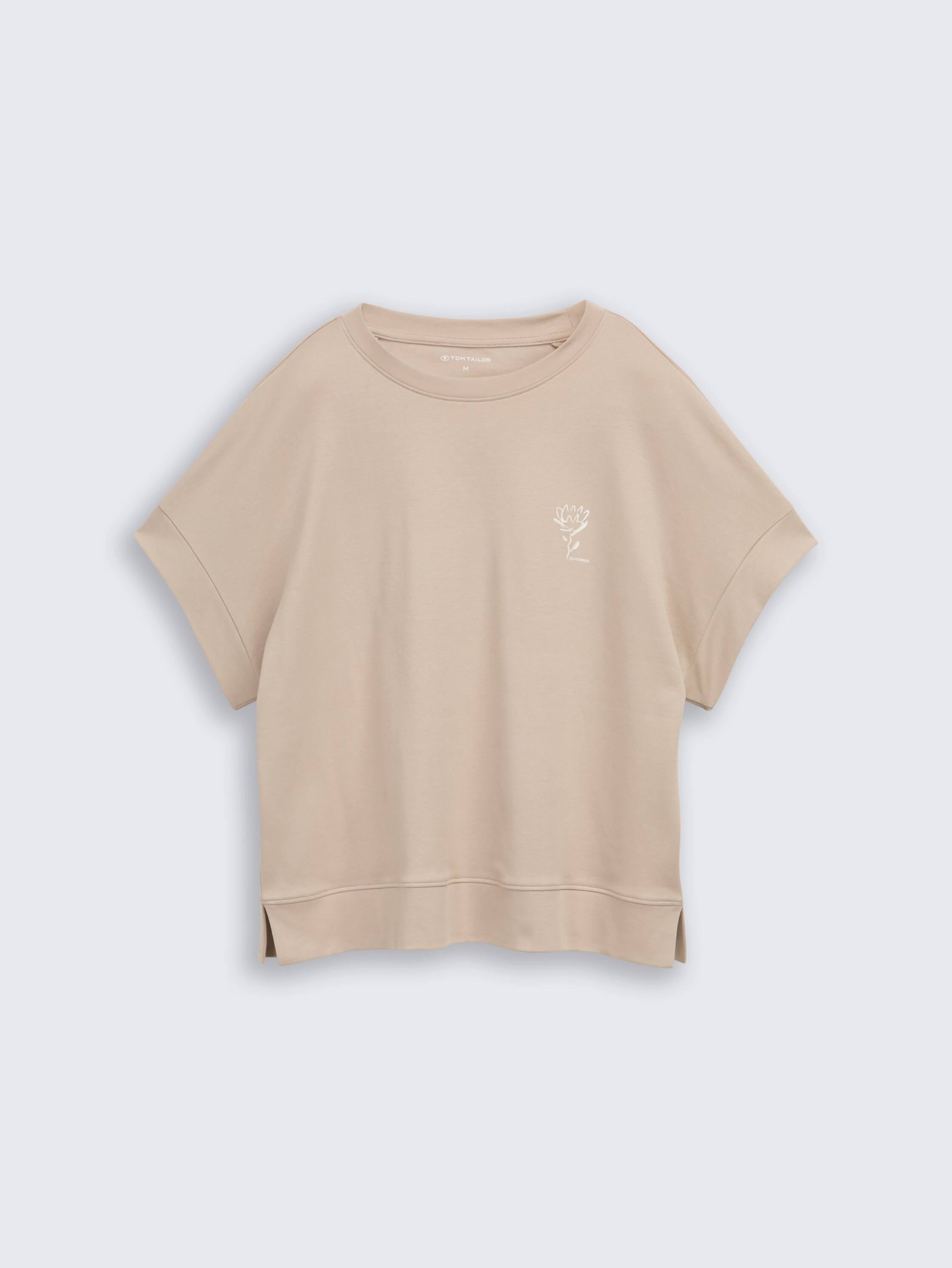 T-shirt loose fit avec imprimé - soft taupe grey - Vue de face du produit