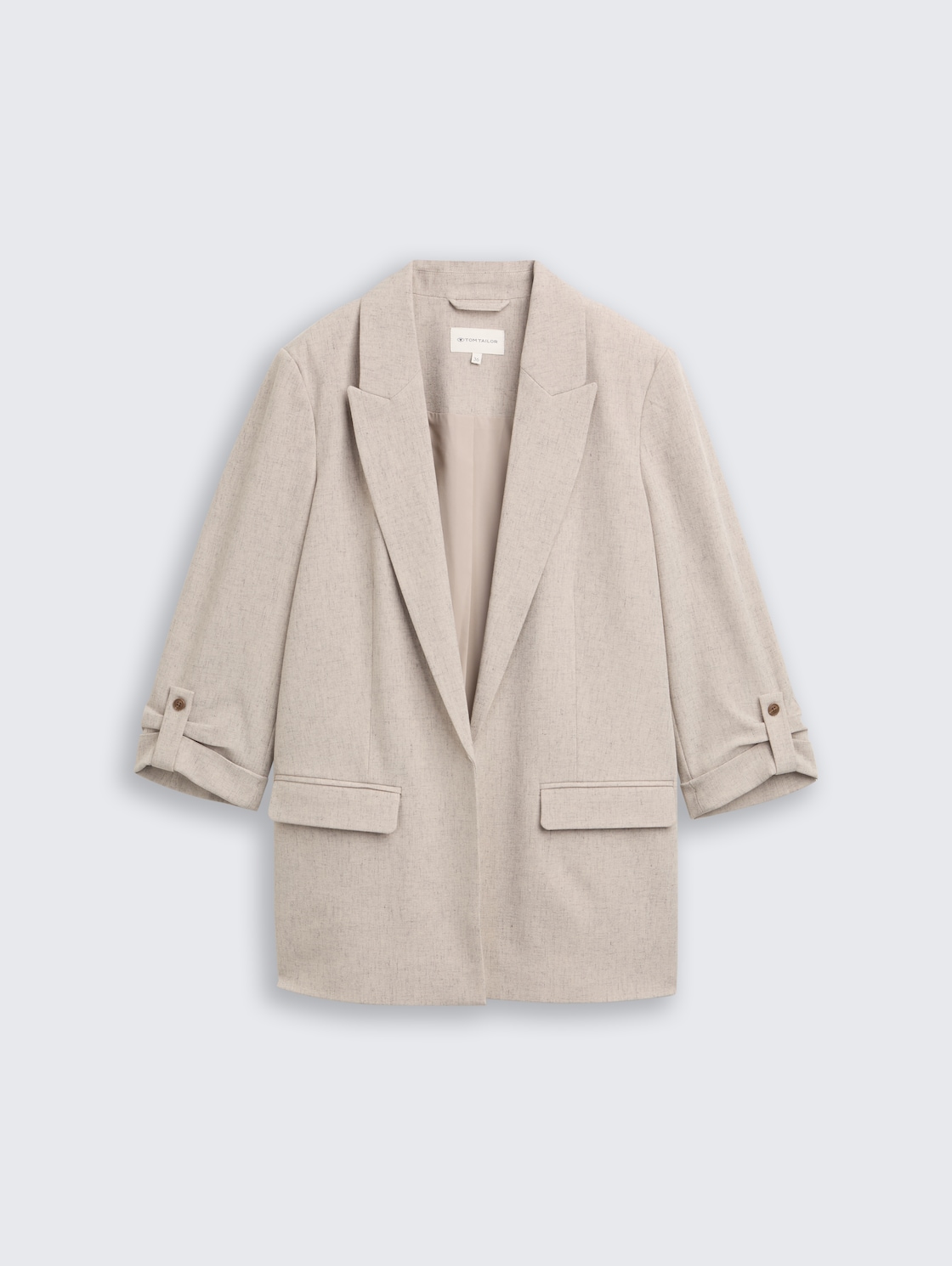 Loose Fit Blazer - taupe black structure