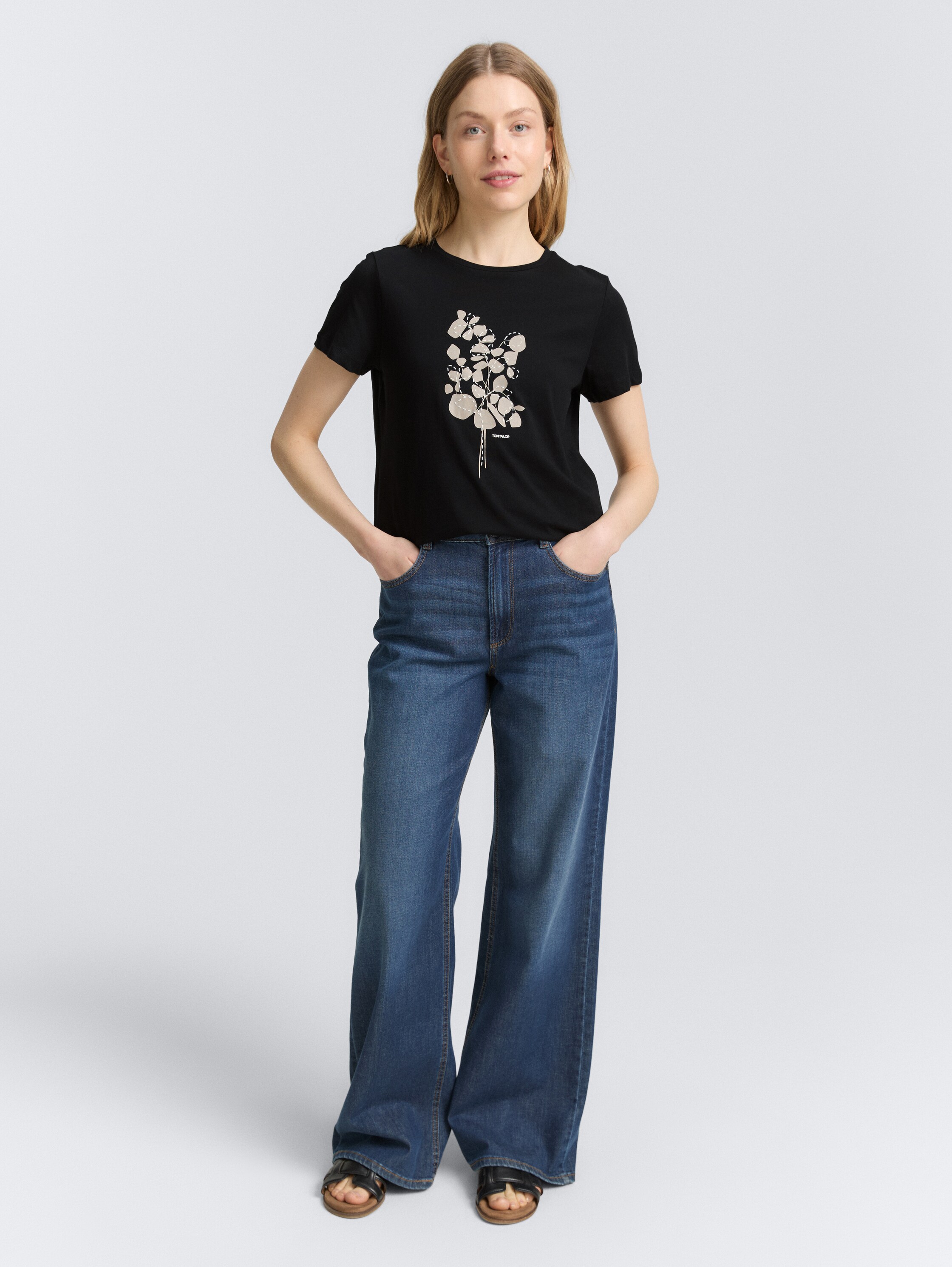 T-Shirt mit Print - deep_black_1 - 