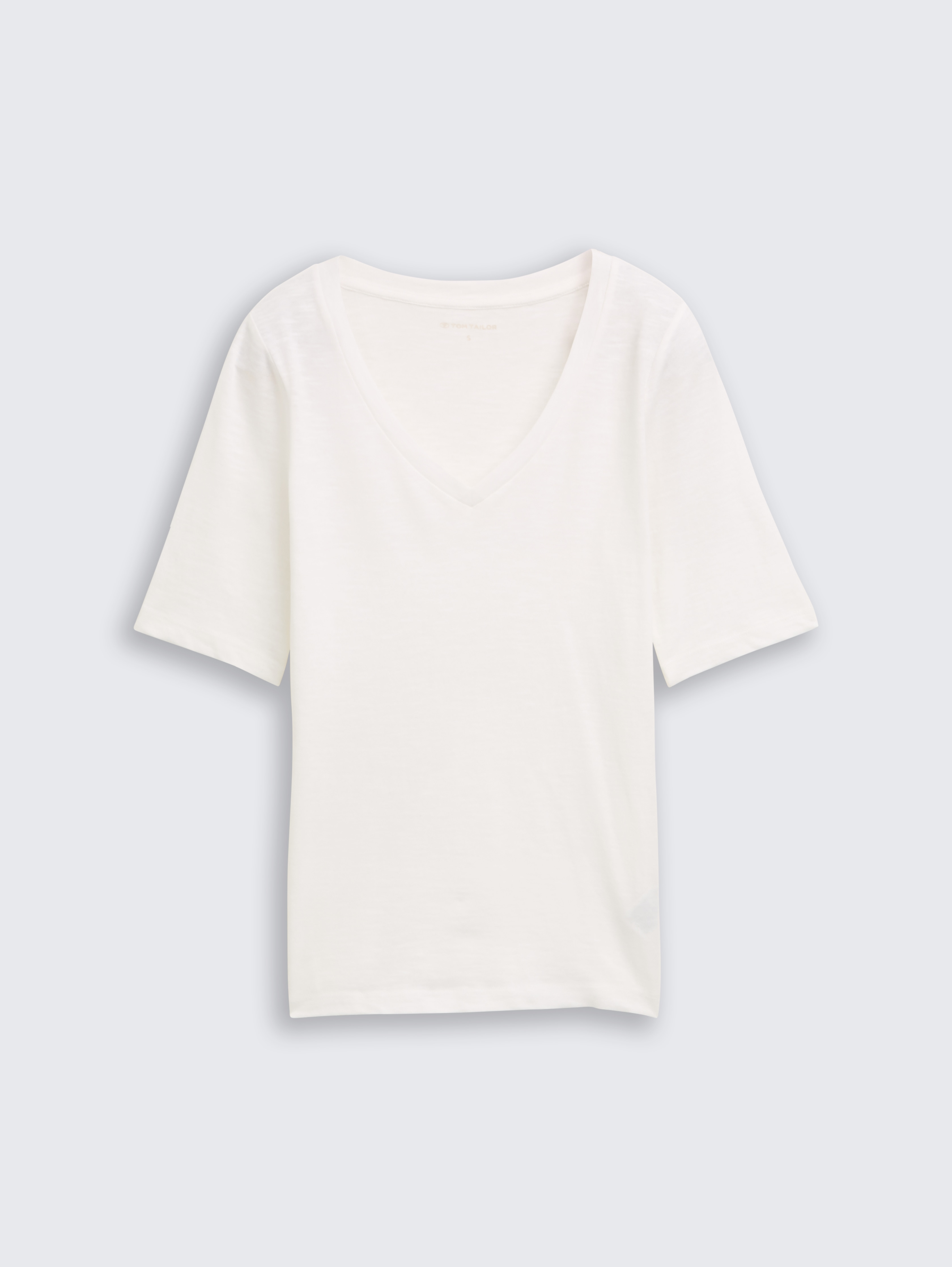 T-Shirt mit V-Ausschnitt von Women, Whisper White