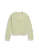 Selected, Cropped cardigan with V-neck by Tom Tailor, green