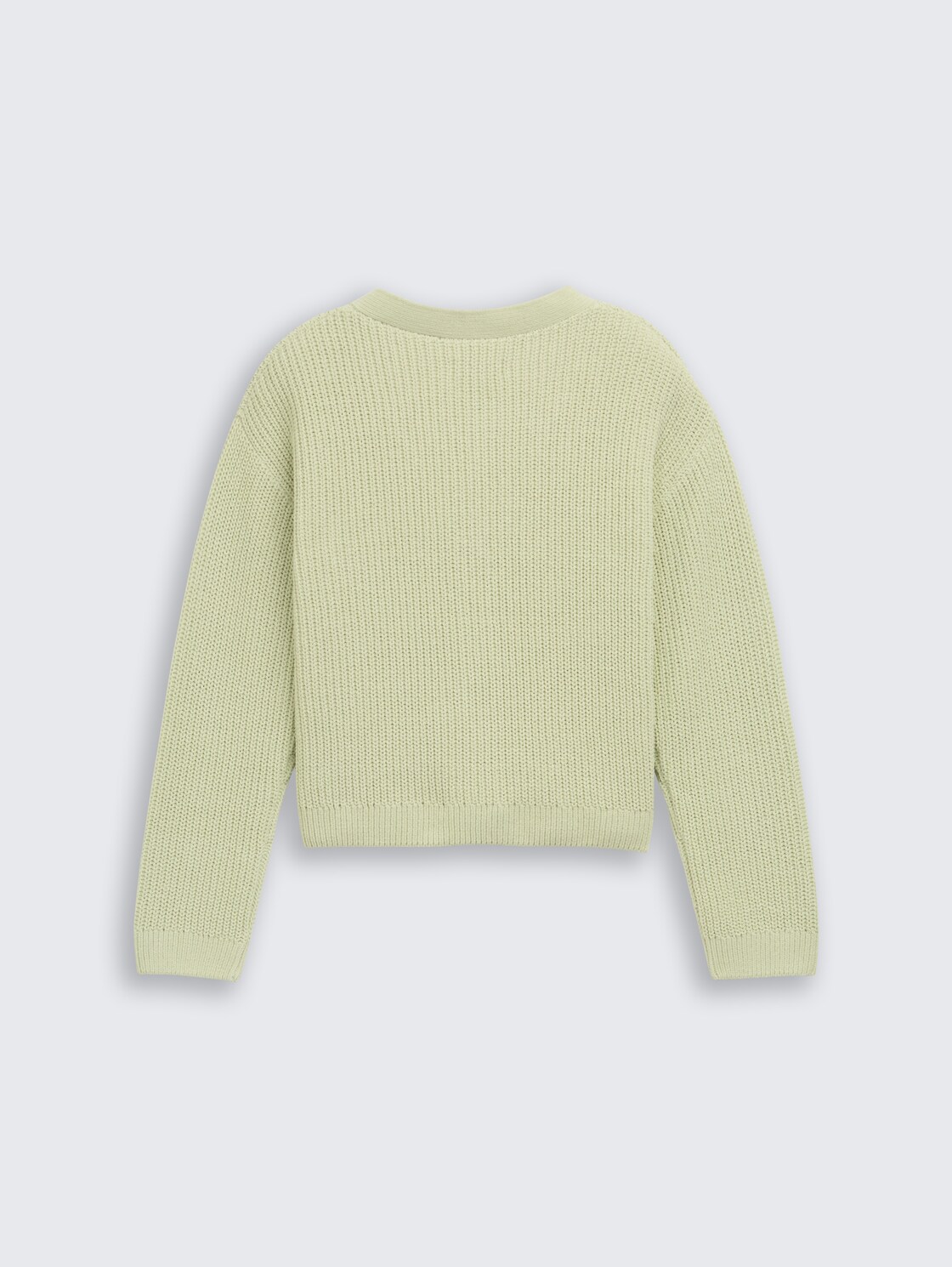 Cropped Cardigan mit V-Ausschnitt - seed green