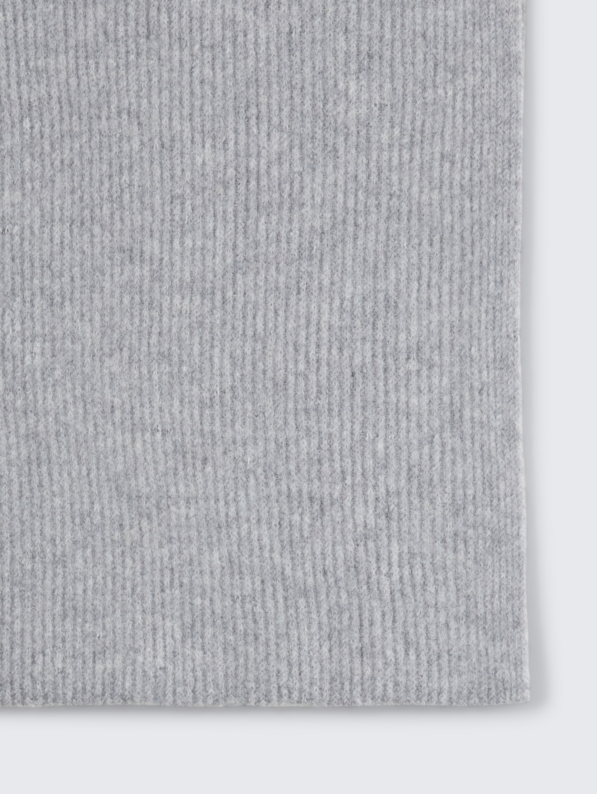 Cosy Schal in Melange-Optik - Cement Grey Mélange - Material-Ansicht