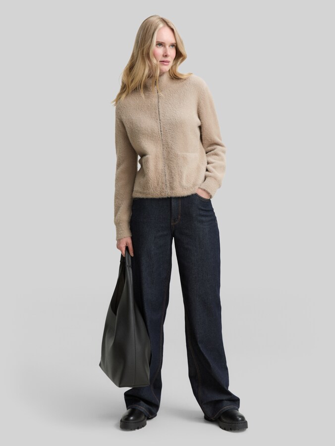 Vest van verengaren door Women, soft taupe grey