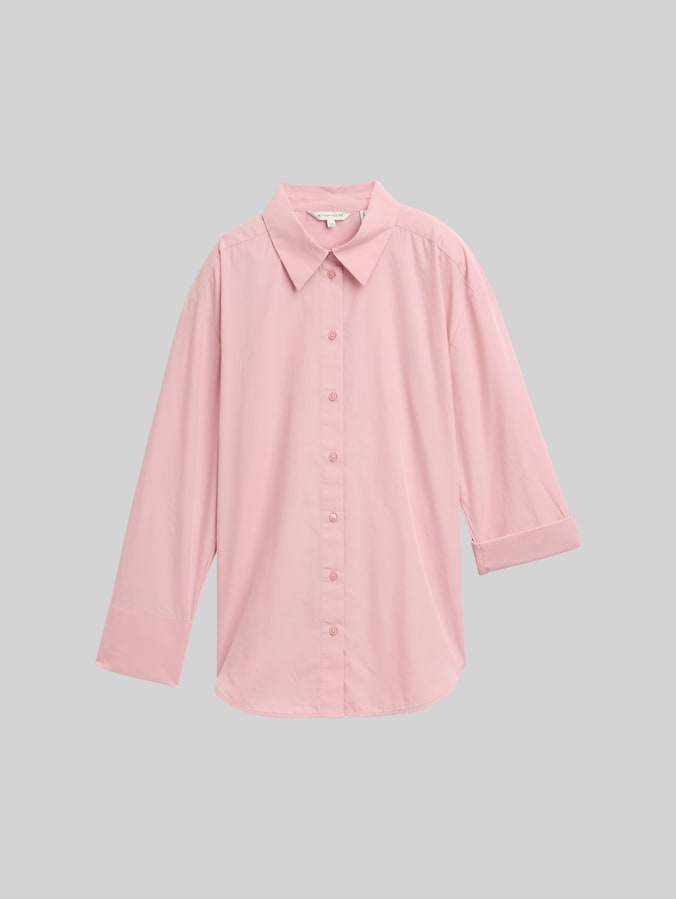 Loose Fit Popeline Hemdbluse von Women, Morning Pink