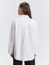 Chemise ample en popeline - White - Découpe Vue arrière du modèle