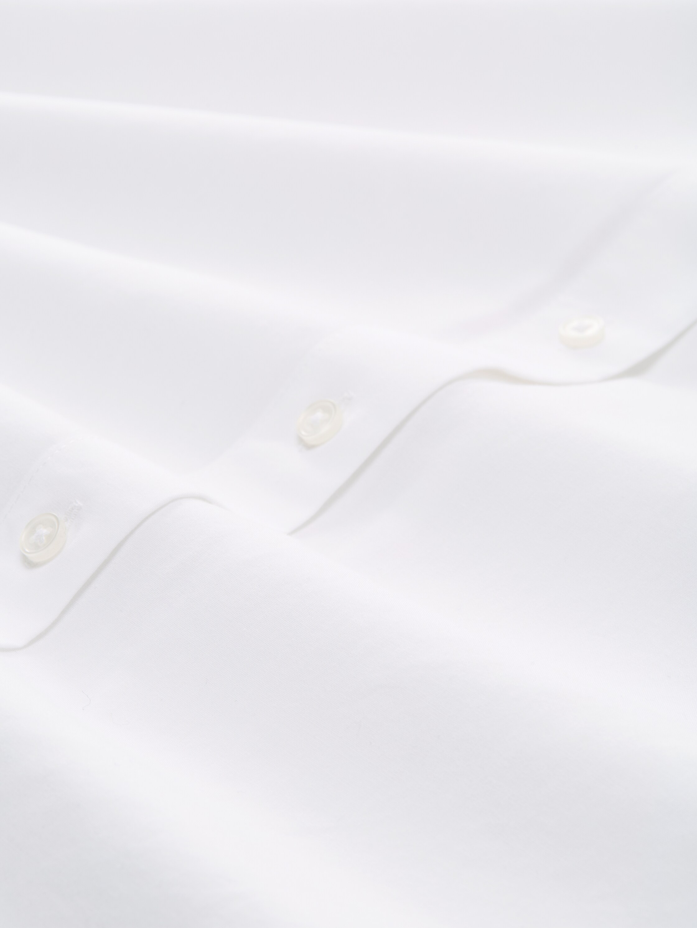 Loose fit poplin shirt blouse - White - Material view