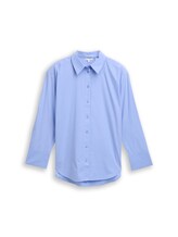 Niet geselecteerd, Losvallende popeline overhemdblouse door , blauw