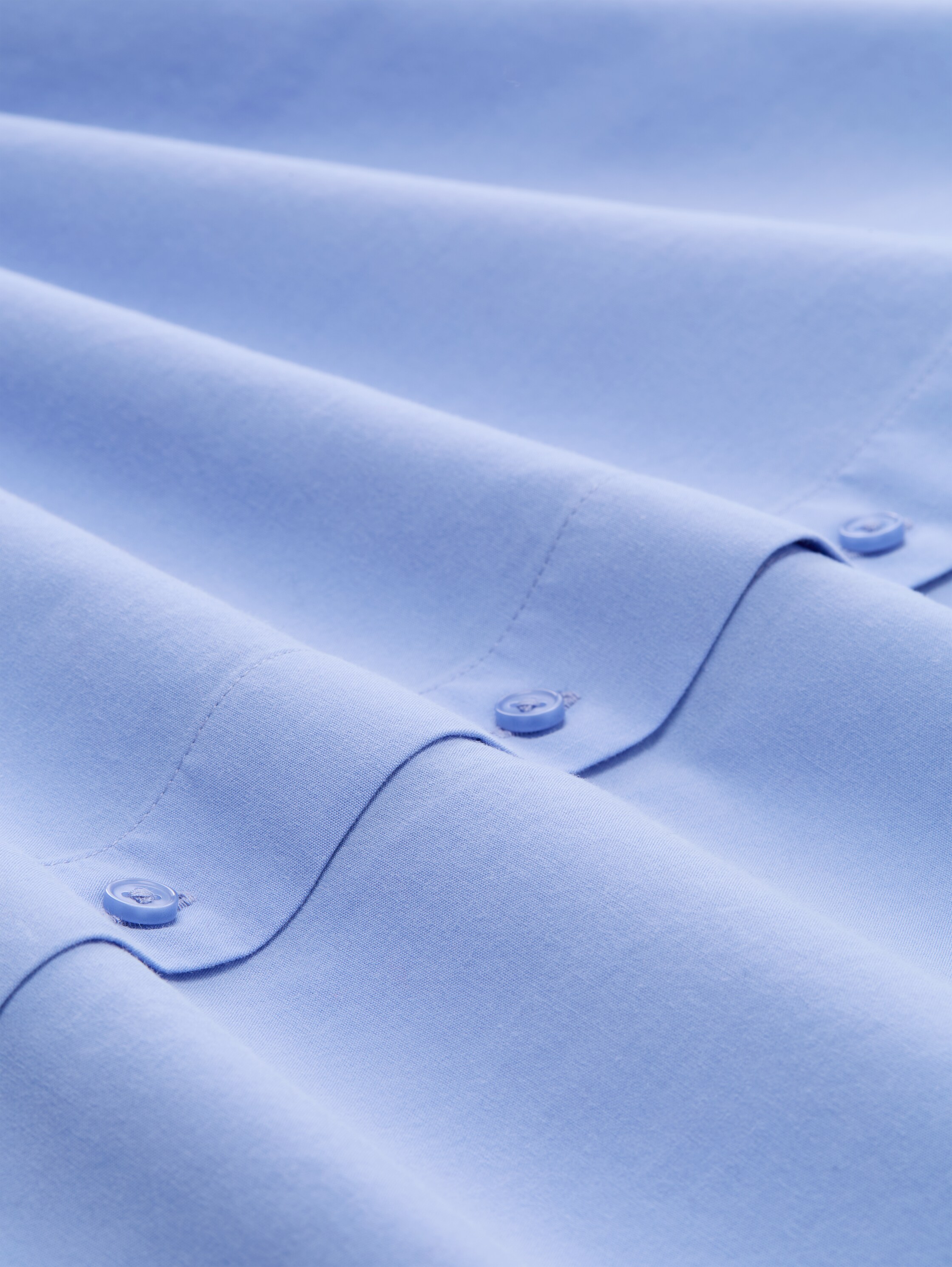 Losvallende popeline overhemdblouse - dreamy blue - Materiaalweergave