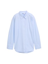 Niet geselecteerd, Losvallende popeline overhemdblouse door , blauw