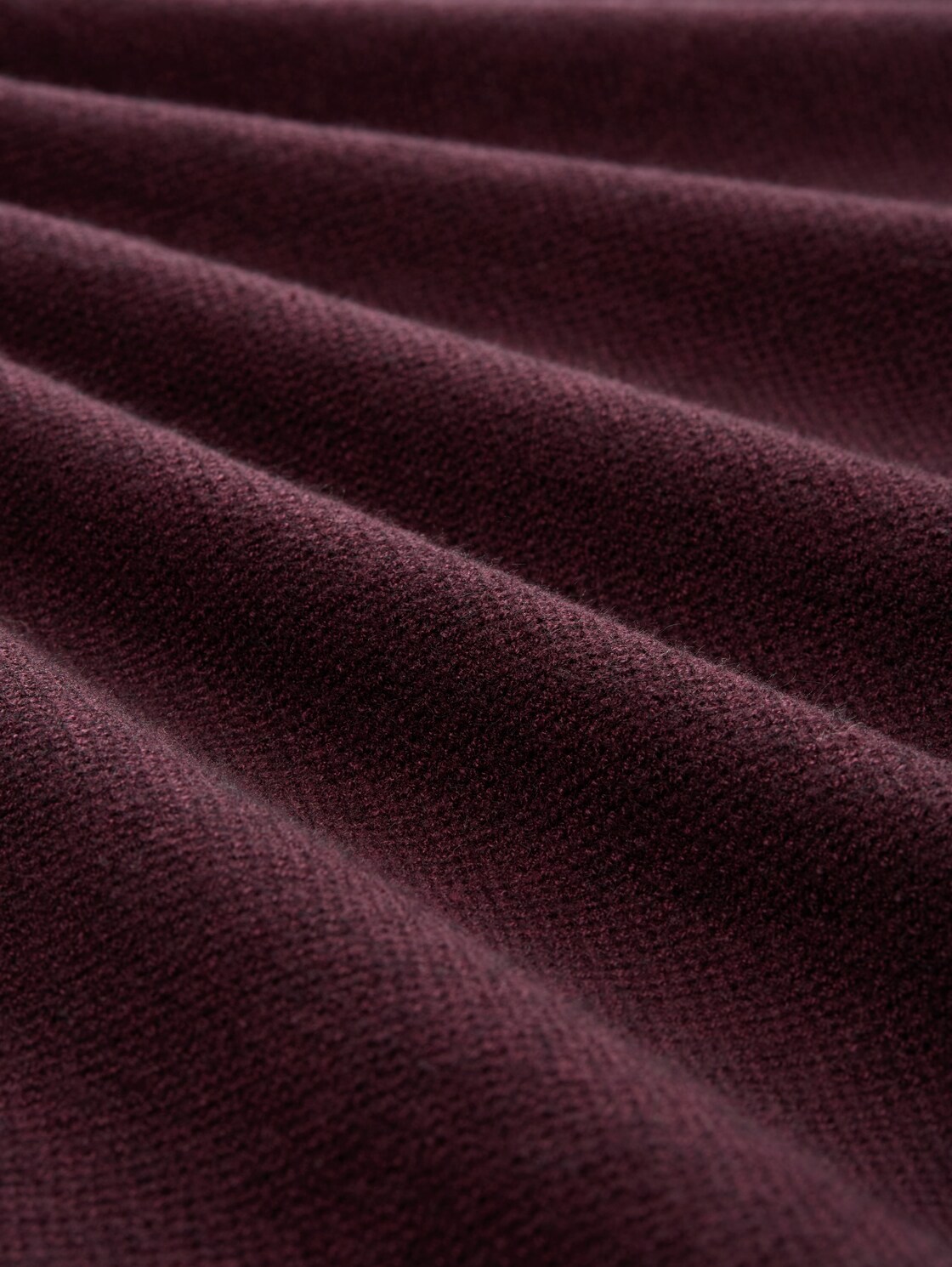 Strickkleid mit Stehkragen - Dark Red Mélange - Material-Ansicht