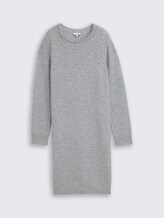 Robe en maille avec décolleté U-Boot - medium silver grey melange - Vue de face du produit