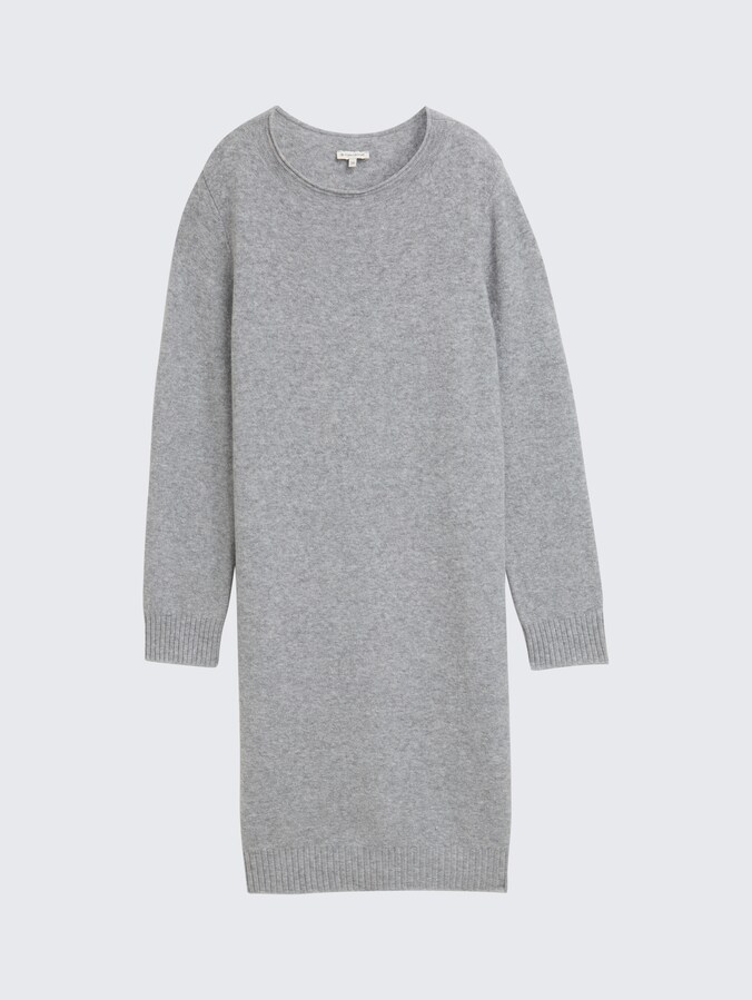 Strickkleid mit U-Boot-Ausschnitt von Women, medium silver grey melange