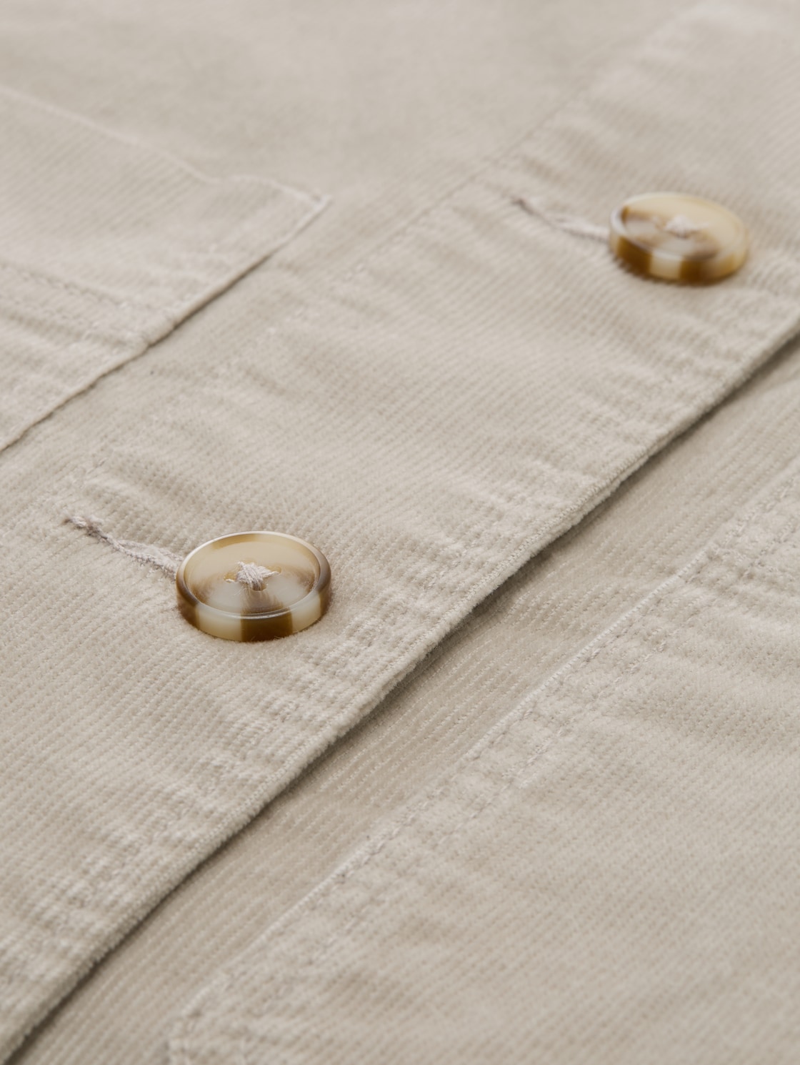 Oversize Cordjacke - soft taupe grey